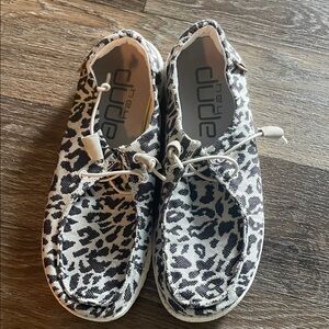 Hey Dude Kids Black and White Moccasins